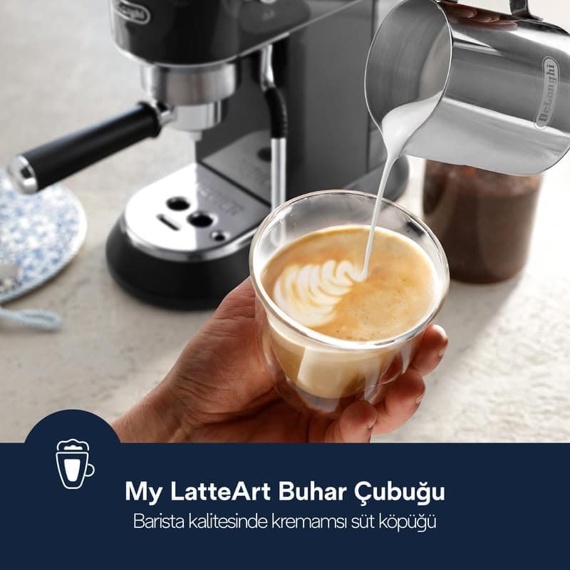 ماكينة صنع القهوة إي سي ديدكا آرت باللون الرمادي من أواس ديلونجي موديل 885.GY - 3